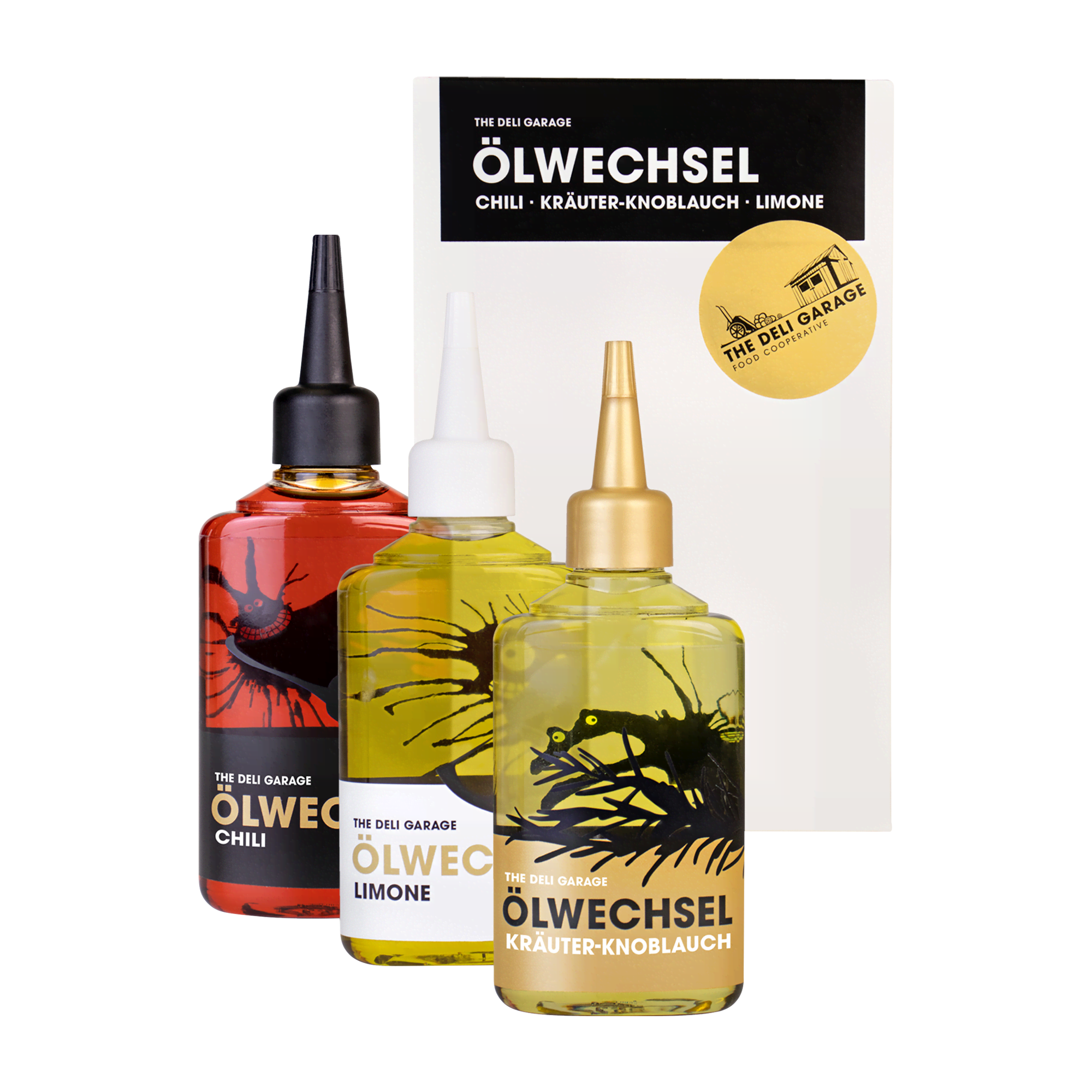 3er Öl Set Quetschflaschen - Geschenk