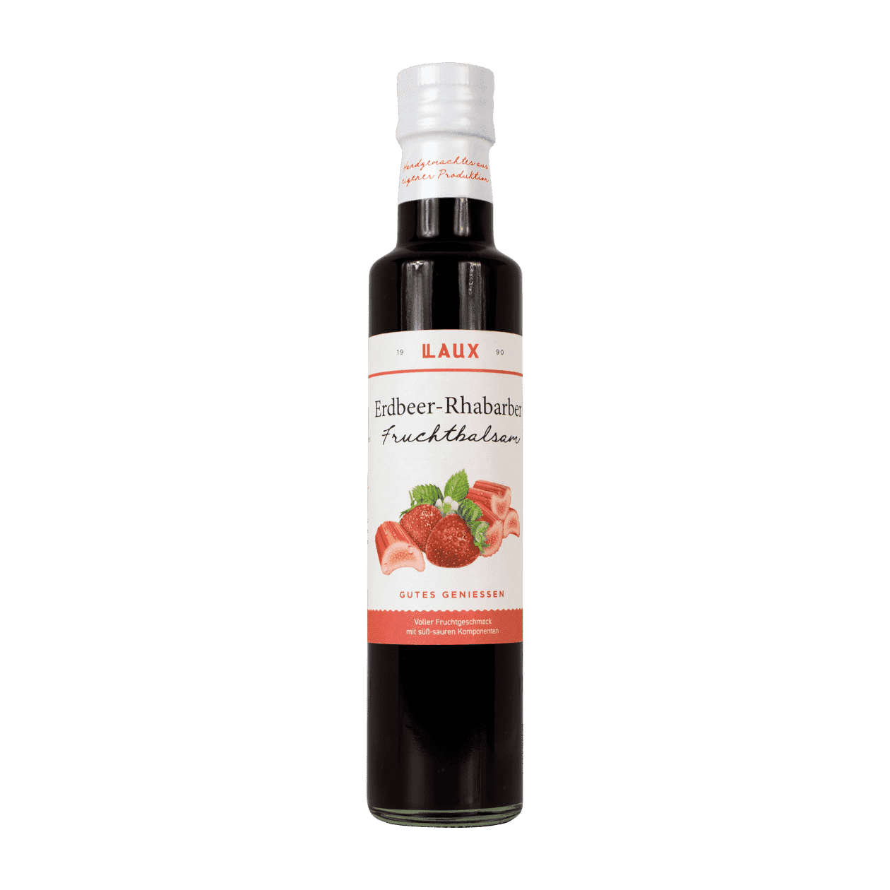 LAUX Erdbeer Rhabarber Fruchtbalsam in Flasche
