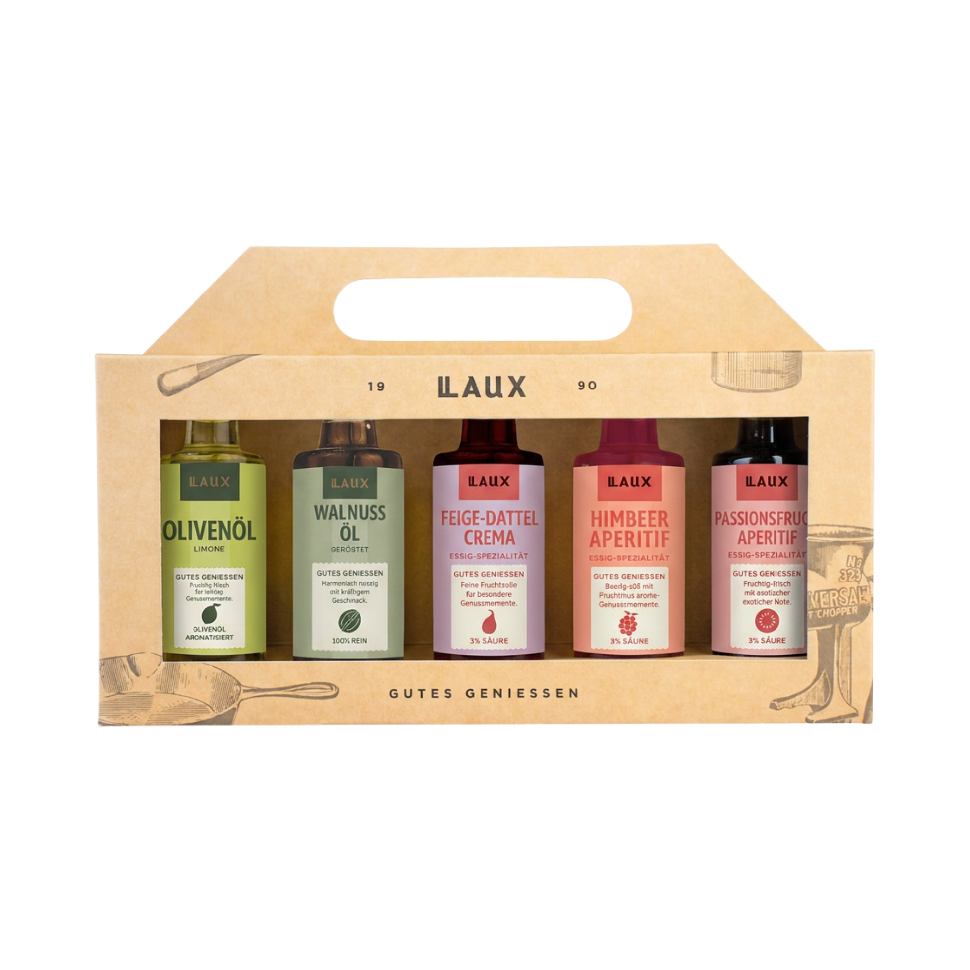 Essig & Öl Geschenkset 1 - bunte Auswahl - 5 x 40 ml