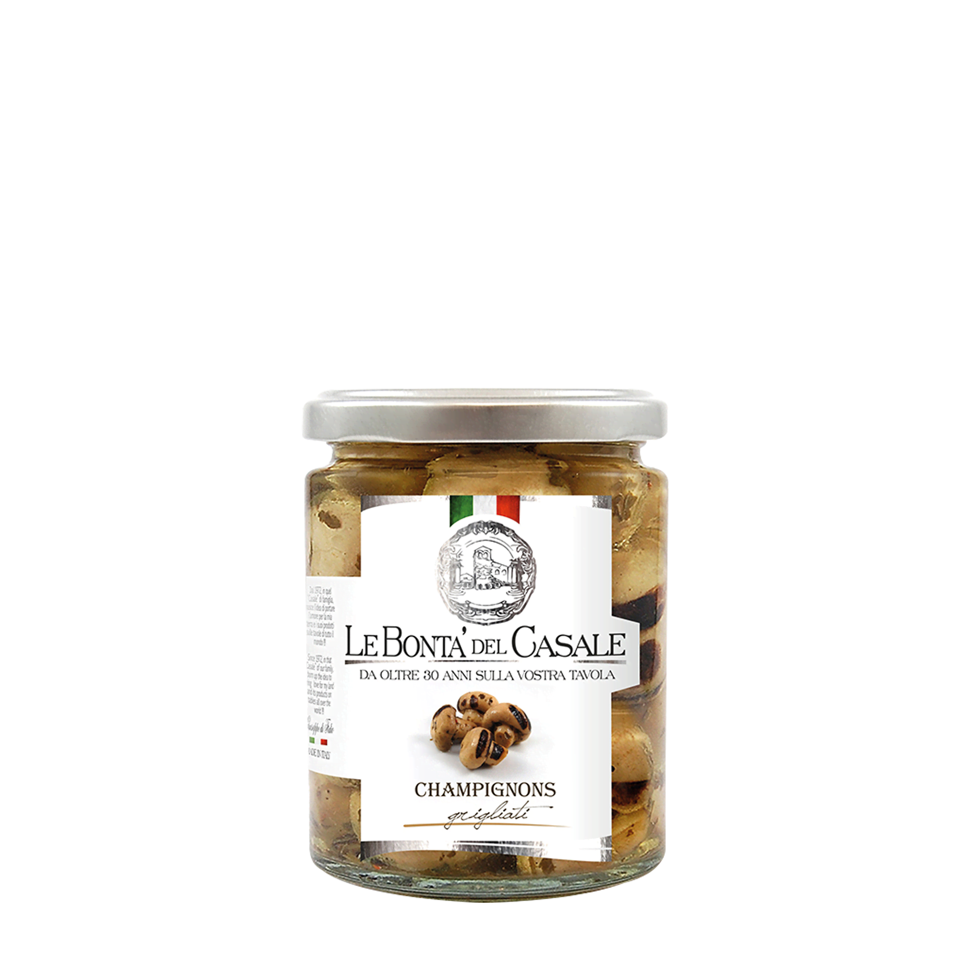 Champignons Grigliata - gegrillte Champignons in Öl Eingelegte gegrillte Champignons im Glas