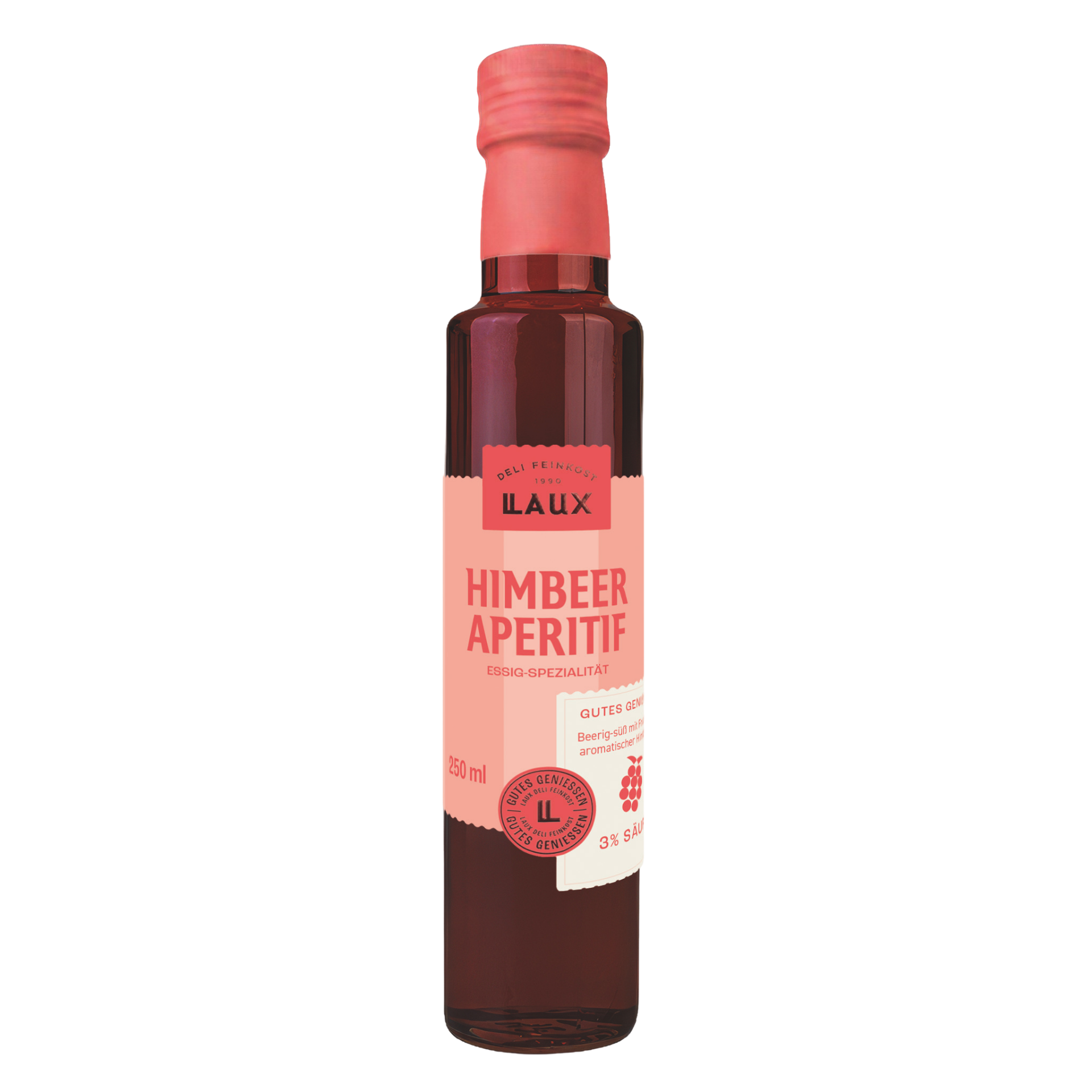 Himbeer Aperitif - 250 ml Flasche - 3 % Säure