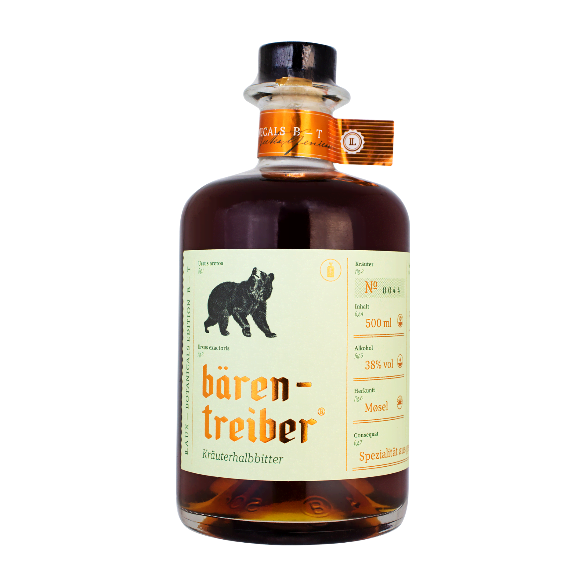 BÄRENTREIBER - Kräuterhalbbitter - 500 ml Flasche LAUX Bärentreiber in Flasche