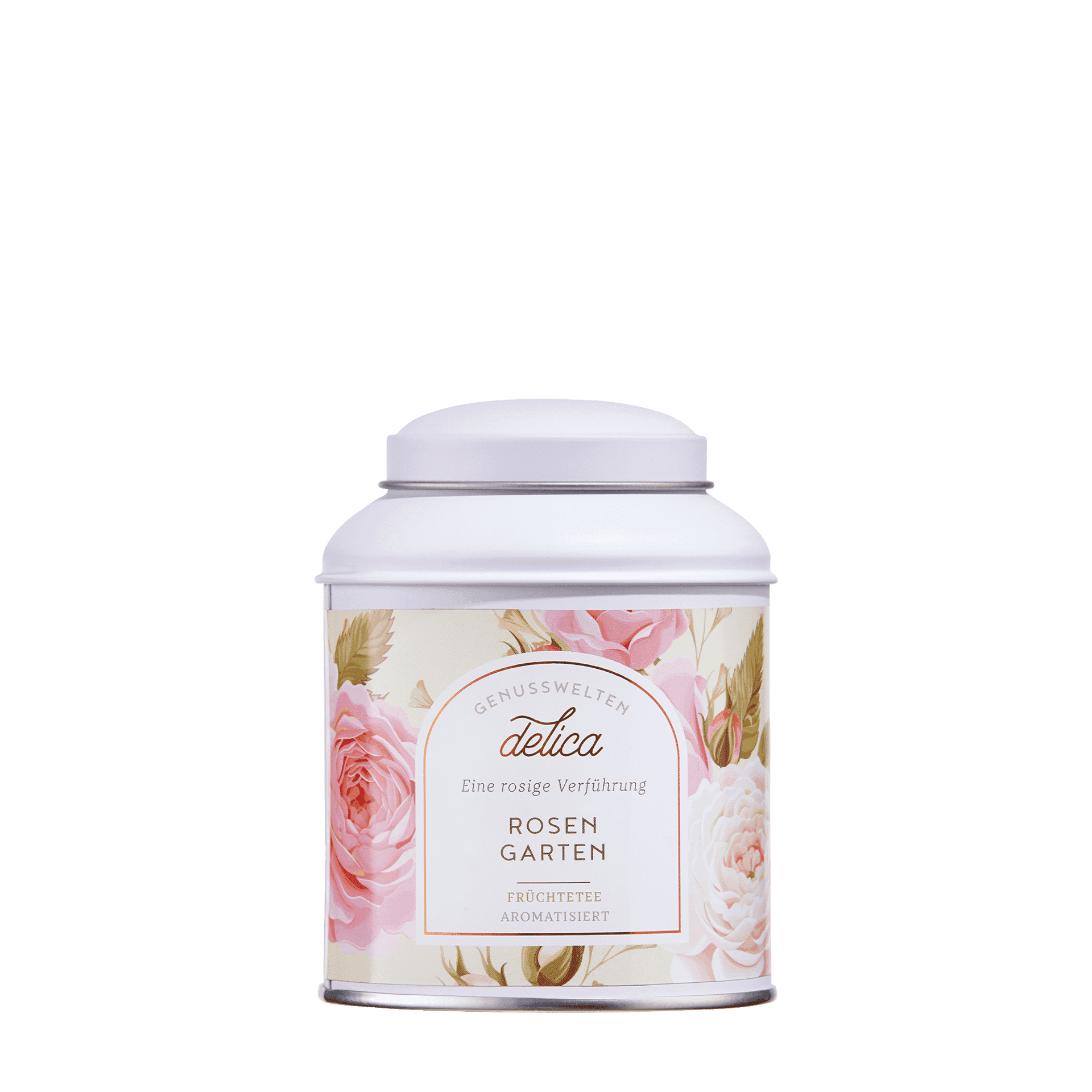"Rosengarten Tee" - Früchtetee mit Rosenblütenblättern & Rosenknospen - Dose