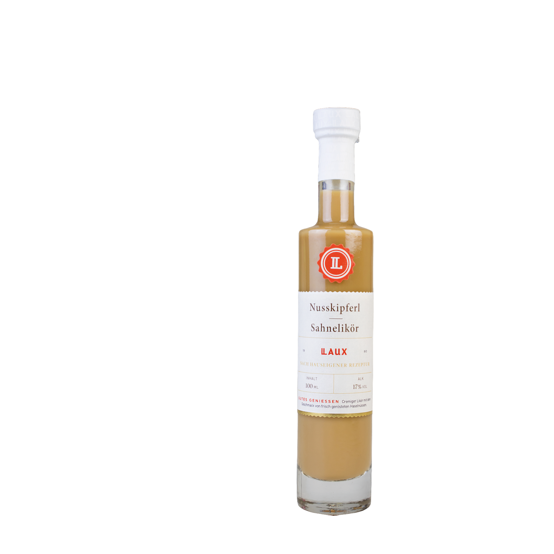 Nusskipferl-Sahnelikör - 100 ml Flasche