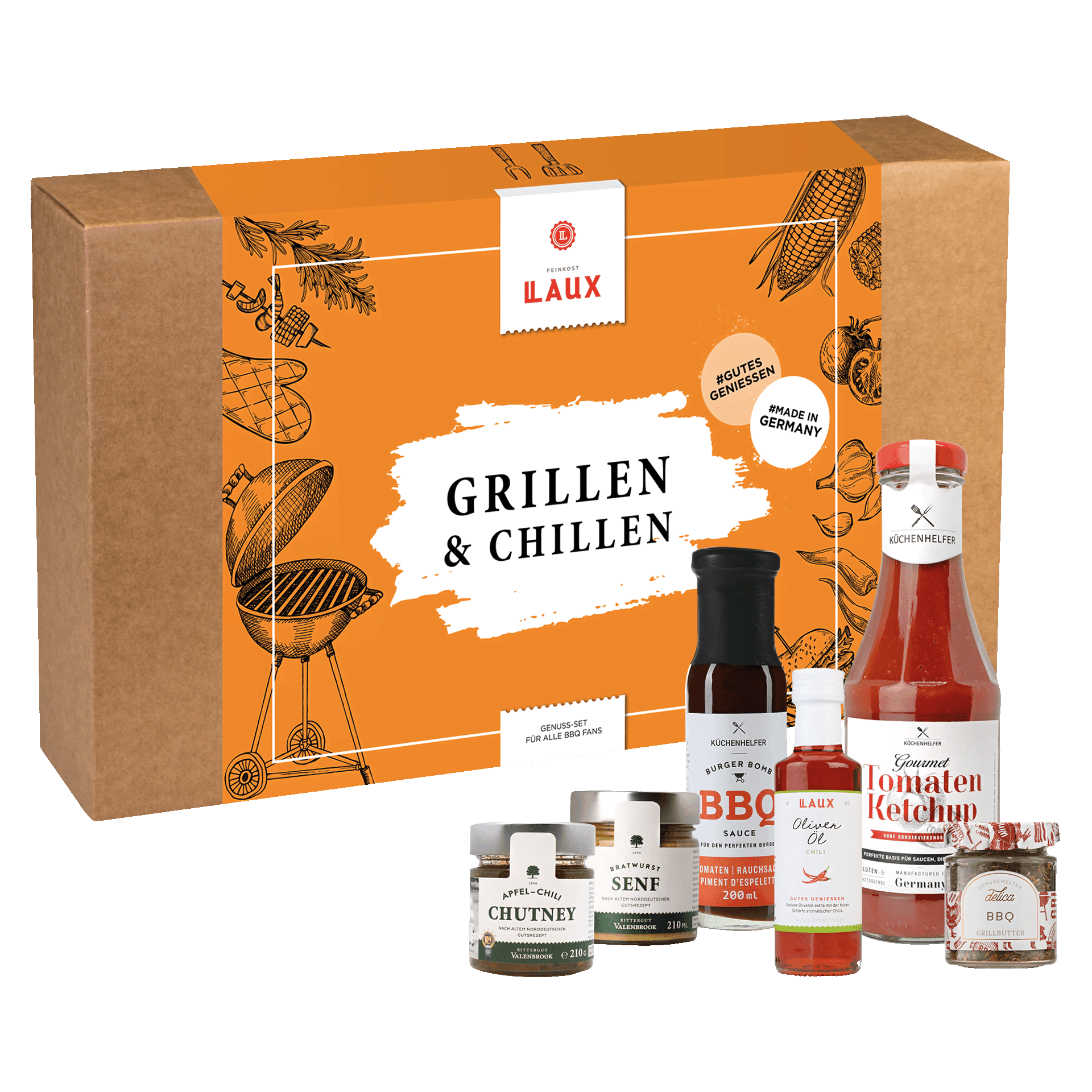 "Grillen & Chillen" Geschenkset - BBQ-Spezialitäten