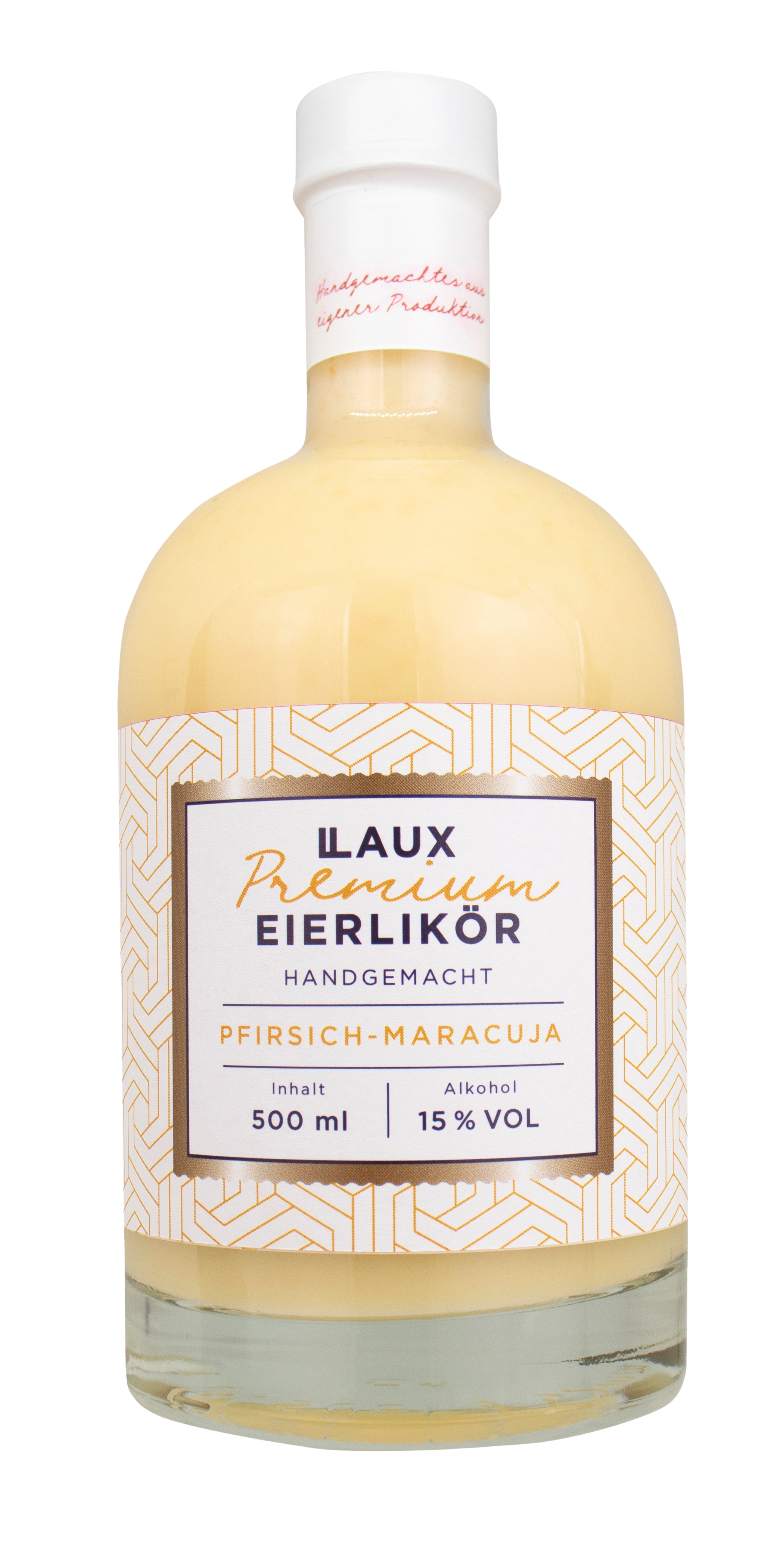 Premium Eierlikör Pfirsich Maracuja - 500ml Flasche