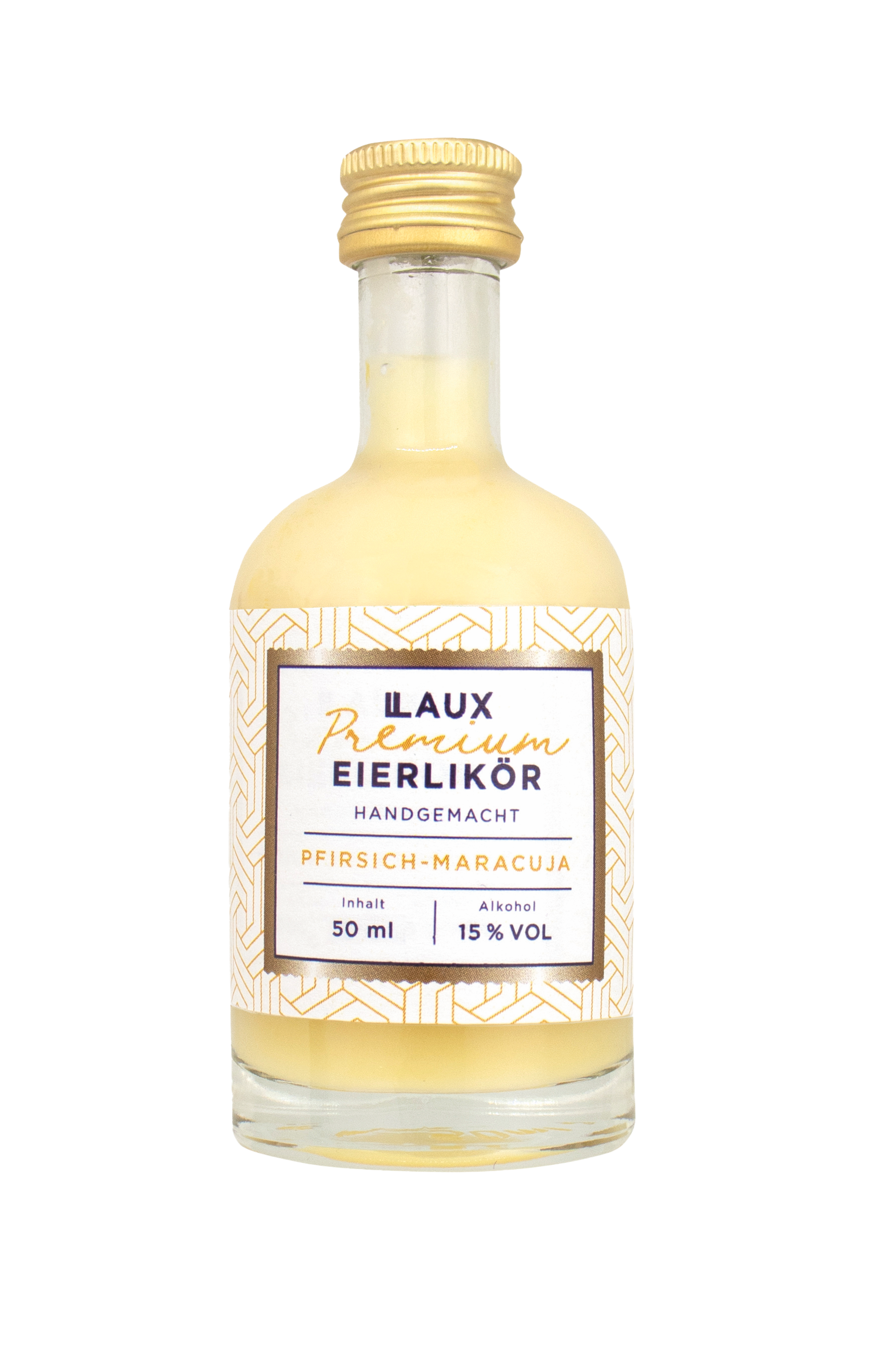Premium Eierlikör Pfirsich Maracuja - 50 ml Flasche