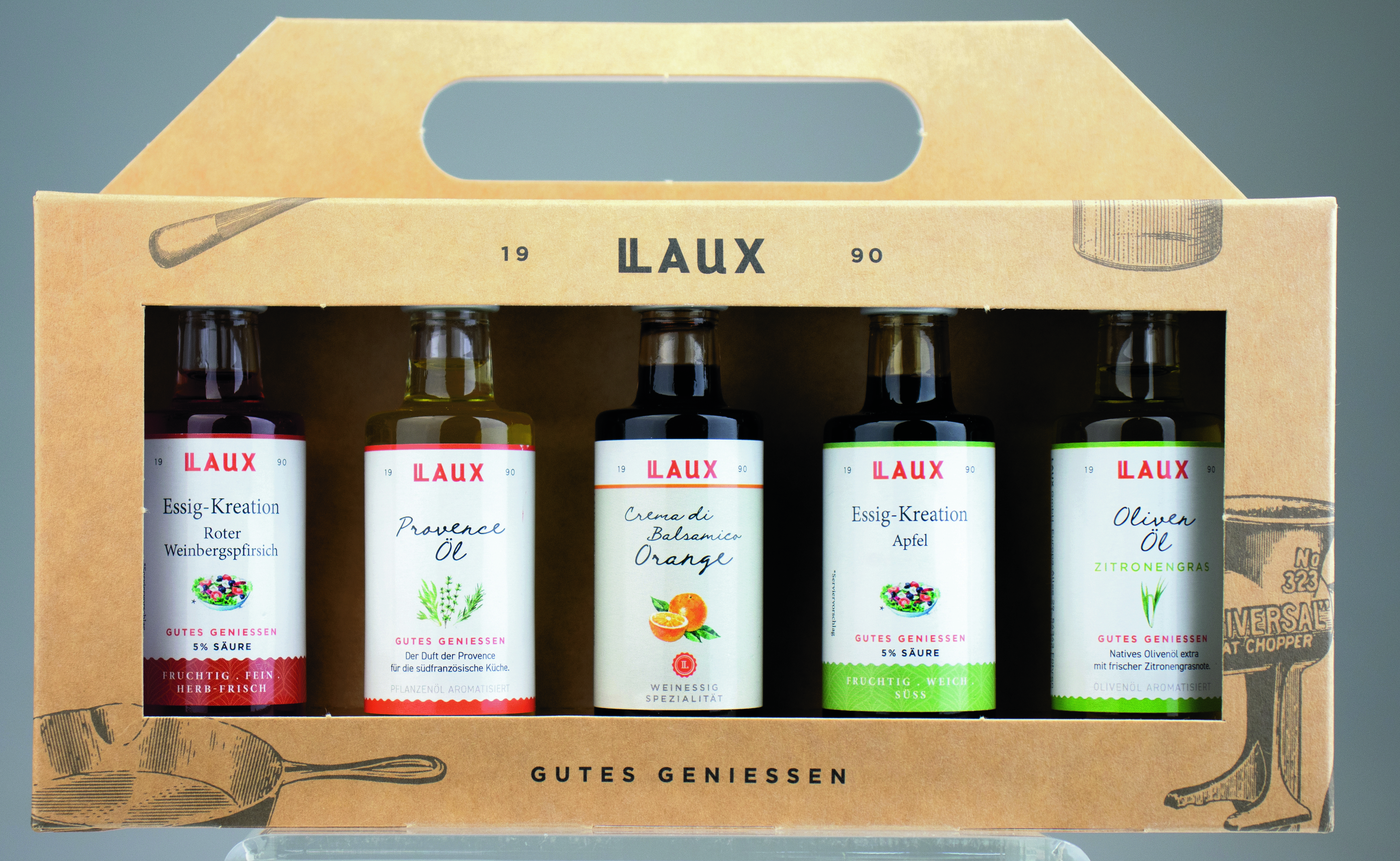Essig & Öl Geschenkset No. 2 - bunte Auswahl - 5 x 40 ml
