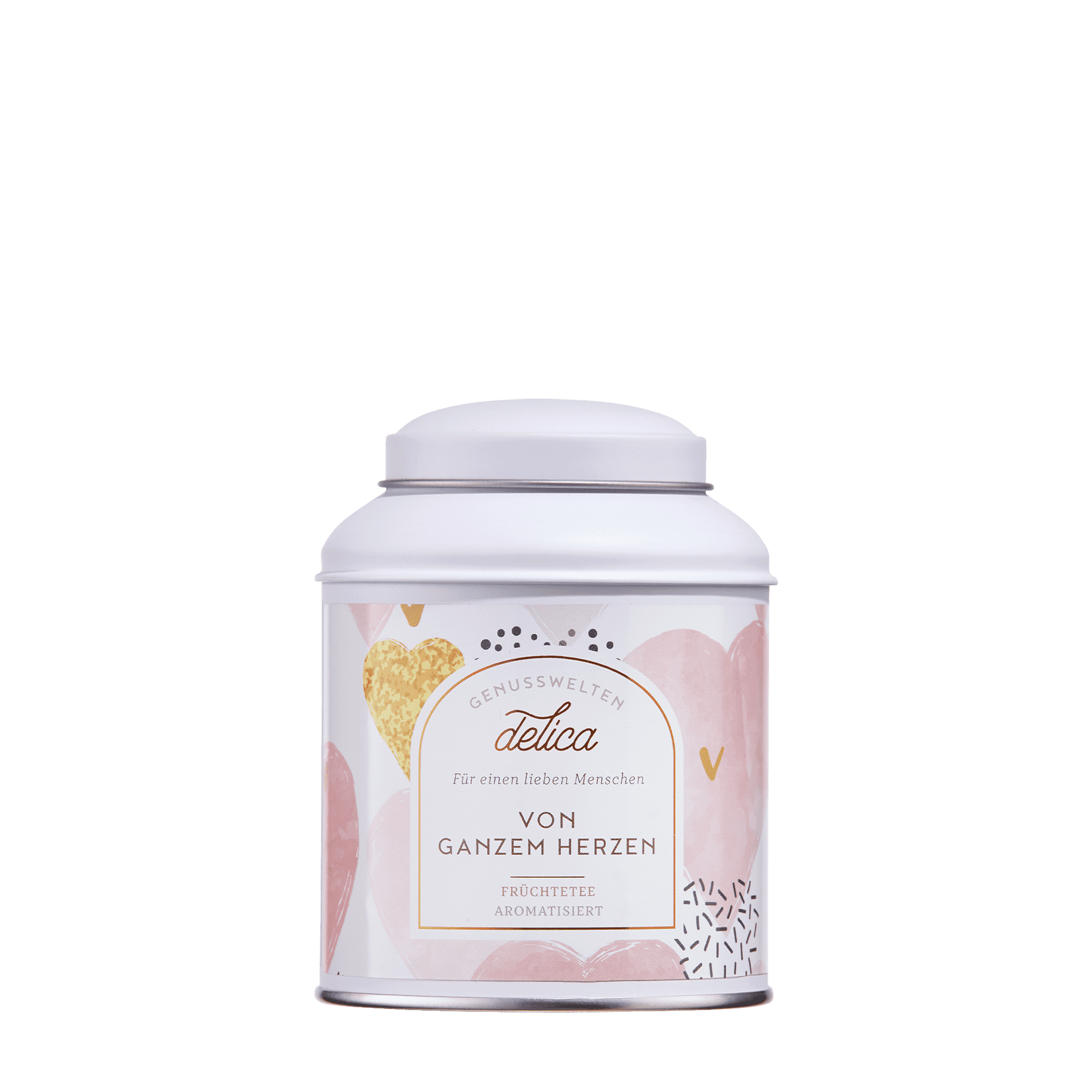 Von Ganzem Herzen - Früchtetee mit Apfel, Orange & roten Zuckerherzen - Dose Von Ganzem Herzen - Früchtetee mit Apfel, Orange & roten Zuckerherzen - Dose