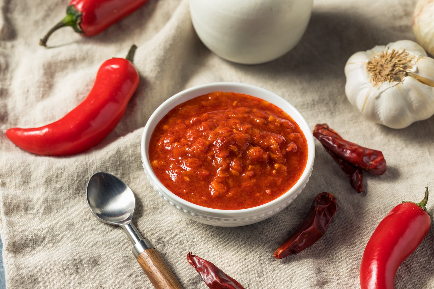 Harissa Gewürz-Paste im Schälchen