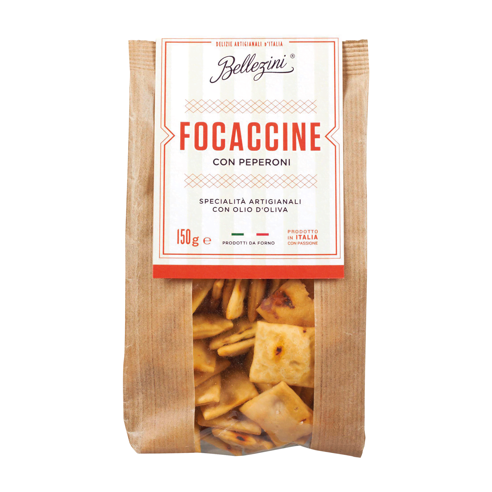 Focaccine con Peperoni - italienisches Salzgebäck mit Peperoni Focaccine con Peperoni - italienisches Salzgebäck mit Peperoni