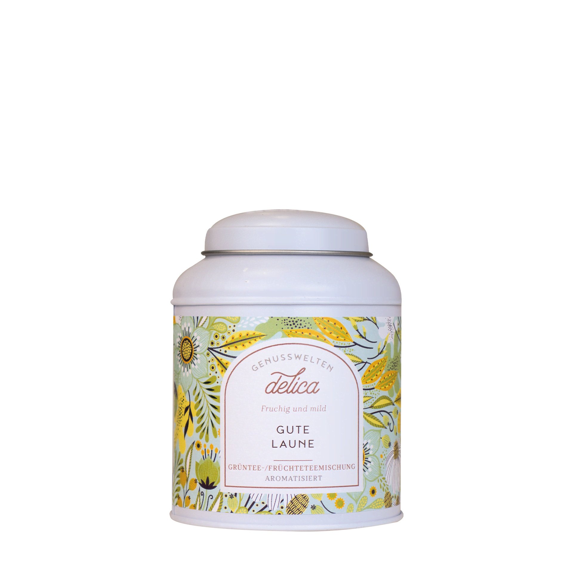 Gute Laune - Grüner Tee mit Pfirsich & Zitrone - Dose Gute Laune Grüner Tee in Teedose