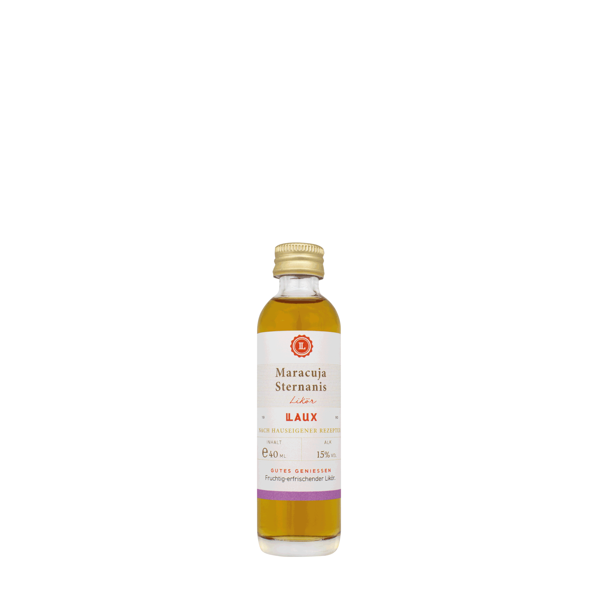 Maracuja Likör mit Sternanis in 40 ml Flasche