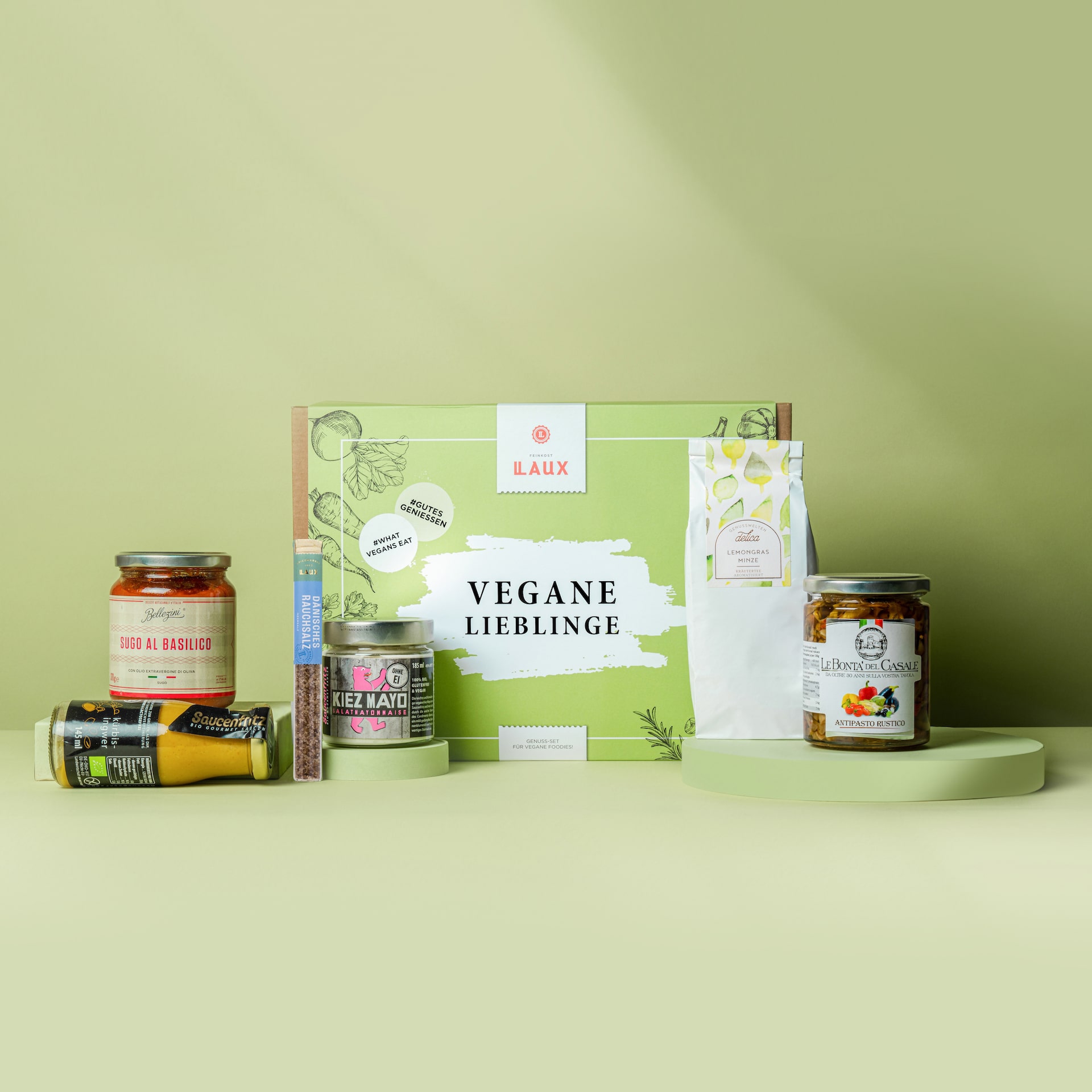 LAUX Vegane Lieblinge Set Mood mit Box und Inhalt