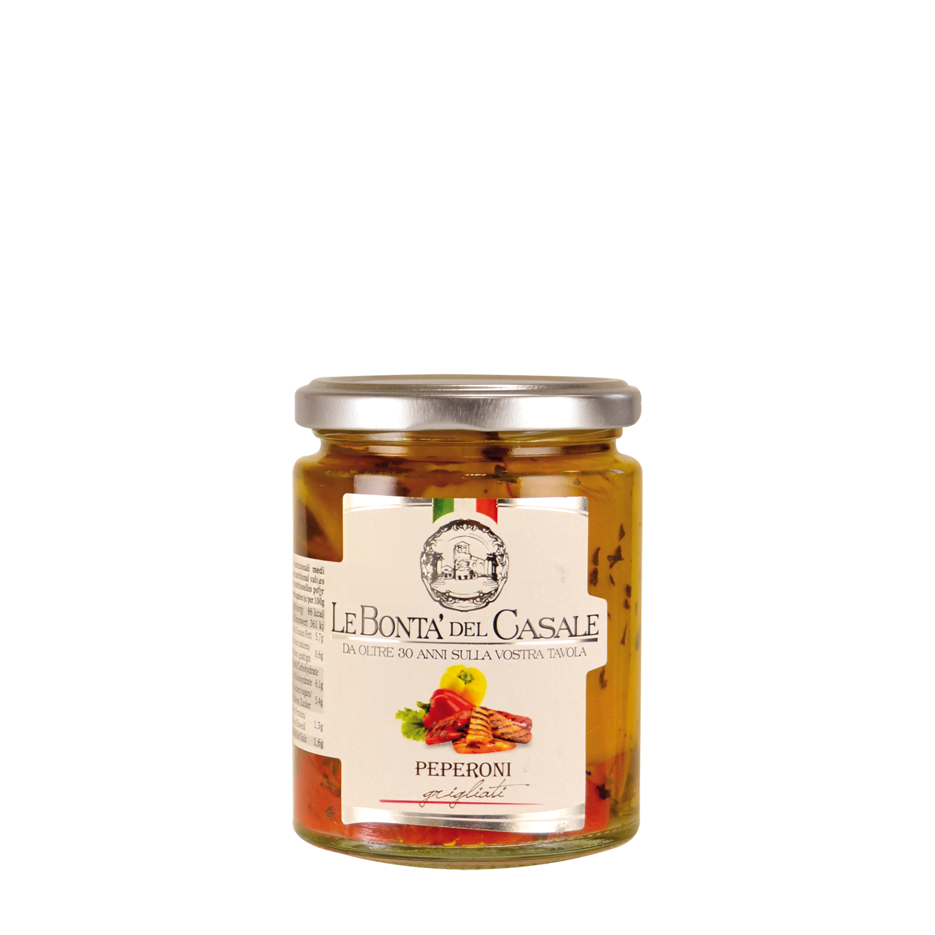 Peperoni Grigliata - gegrillte Paprika in Öl Peperoni Grigliata - gegrillte Paprika in Öl