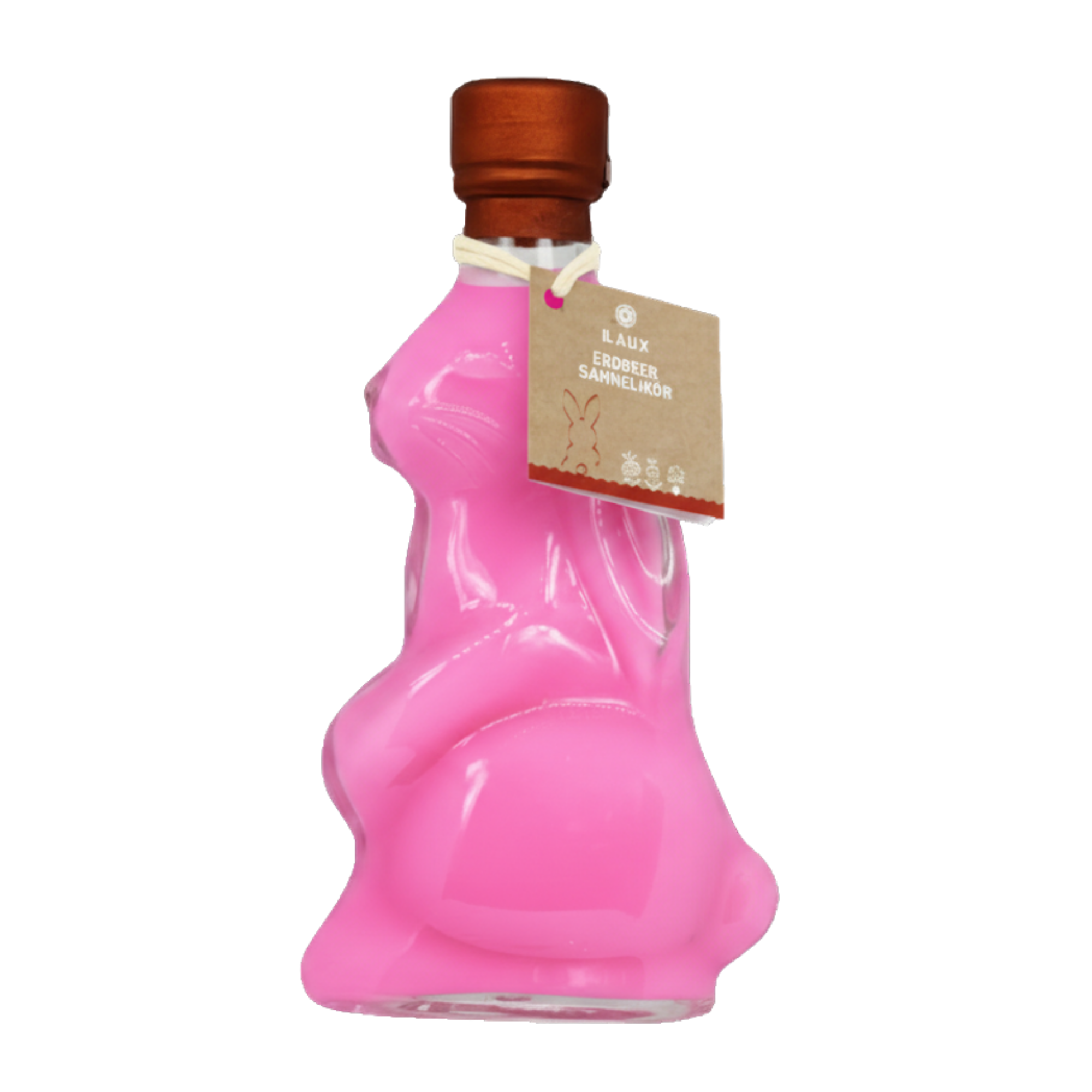 Erdbeer Sahnelikör - 200 ml Hasenflasche