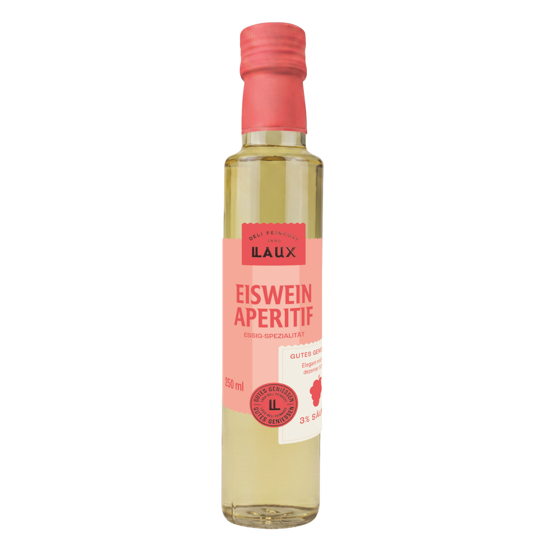 Eiswein Aperitif - helle Weinessig-Spezialität - 250 ml Flasche - 3 % Säure