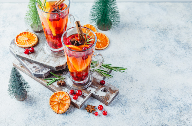 Alkoholfreier Punsch im Glas