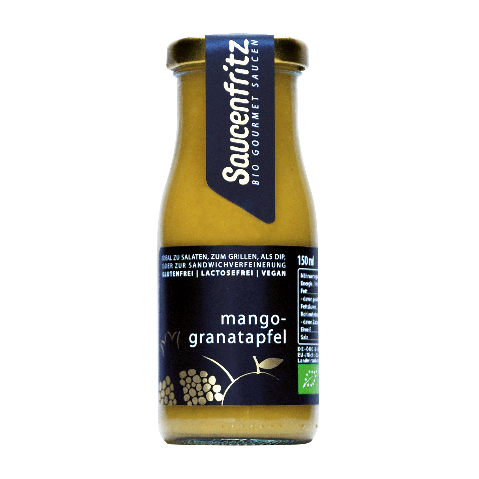 Saucenfritz Bio Mango Granatapfel Sauce in Flasche
