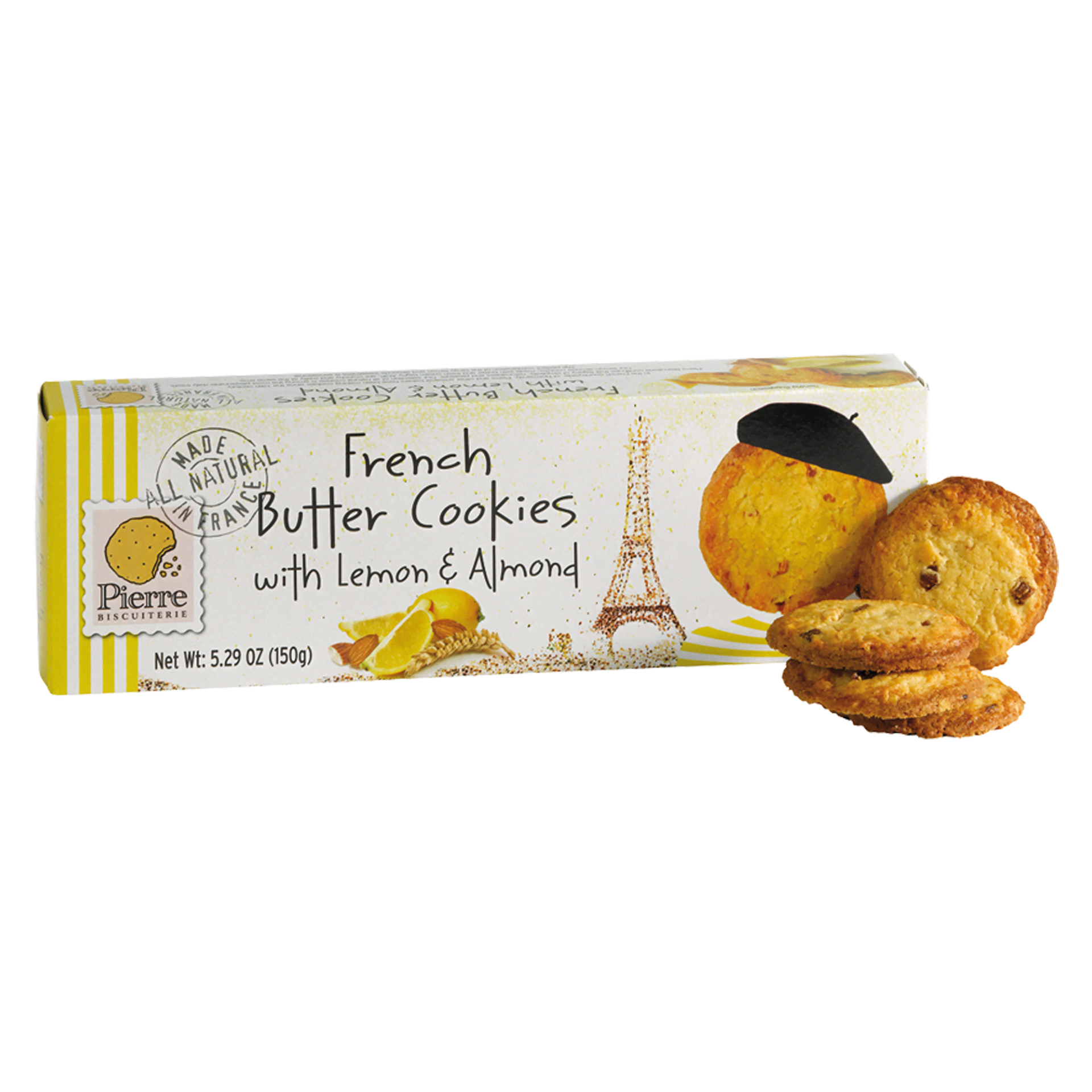 Französische Butter Cookies Zitrone & Mandeln