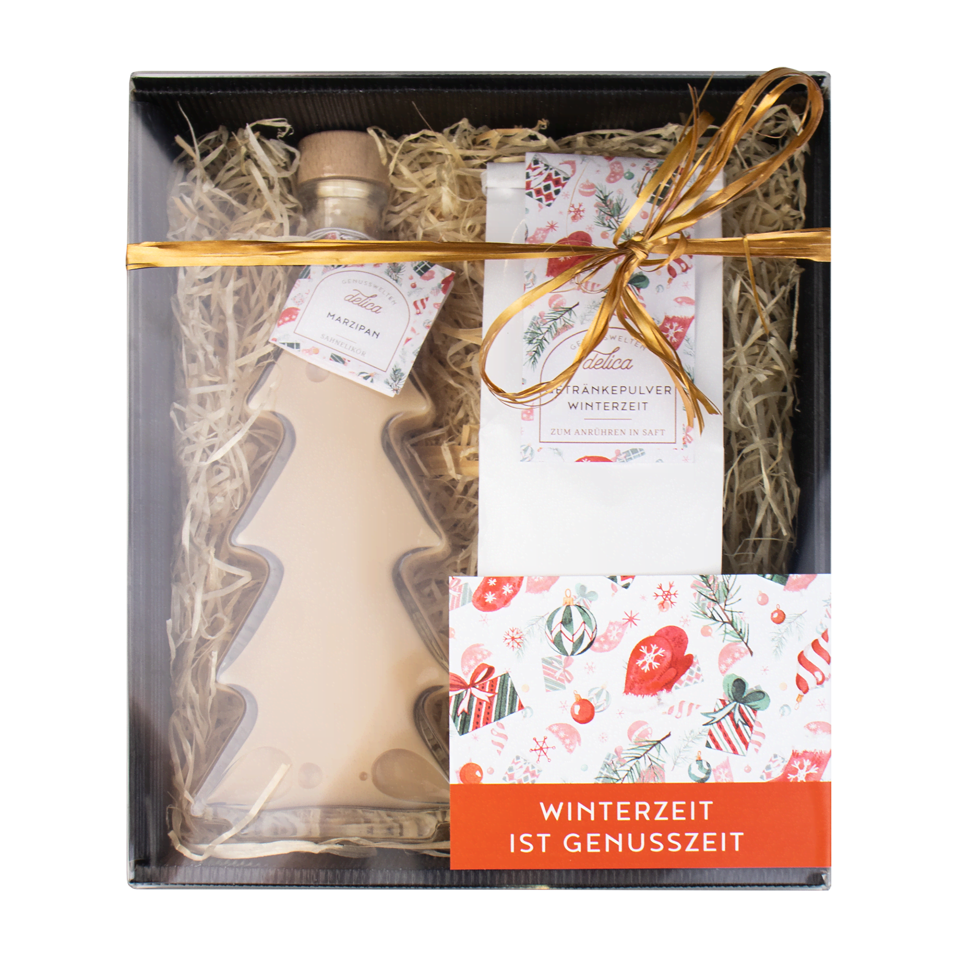 Winter Geschenkset mit Sahnelikör und Getränkepulver