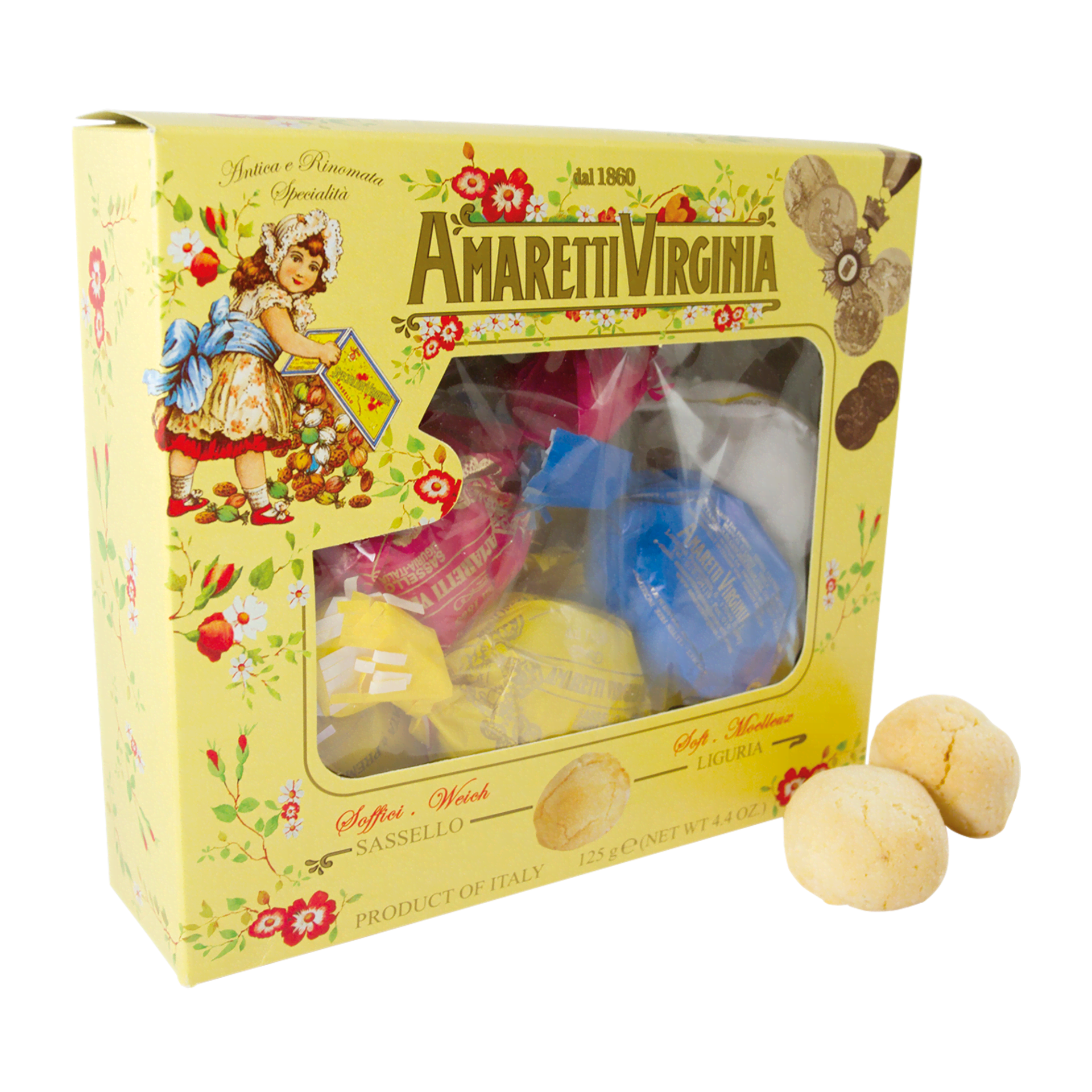 Soft Amaretti Geschenkschachtel - weiches Mandelgebäck